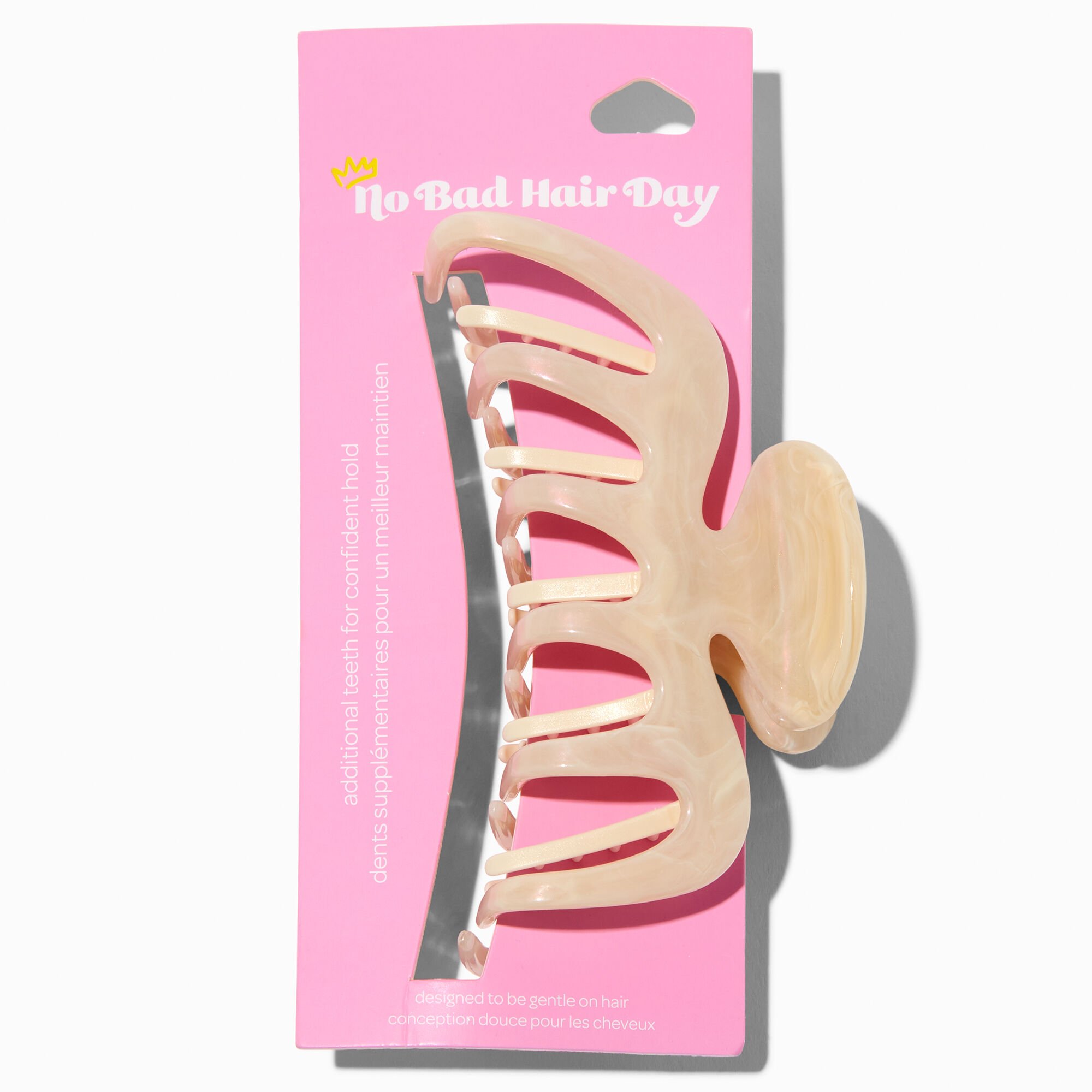 No Bad Hair Day Cream Medium Hair Claw,