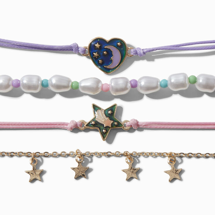 Gold Celestial Mood Bracelet Set - 4 Pack,