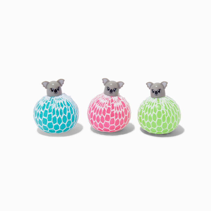 Claire&#39;s Exclusive Krazy Koala Squishy Mesh Ball Fidget Toy Keyring - Styles Vary,
