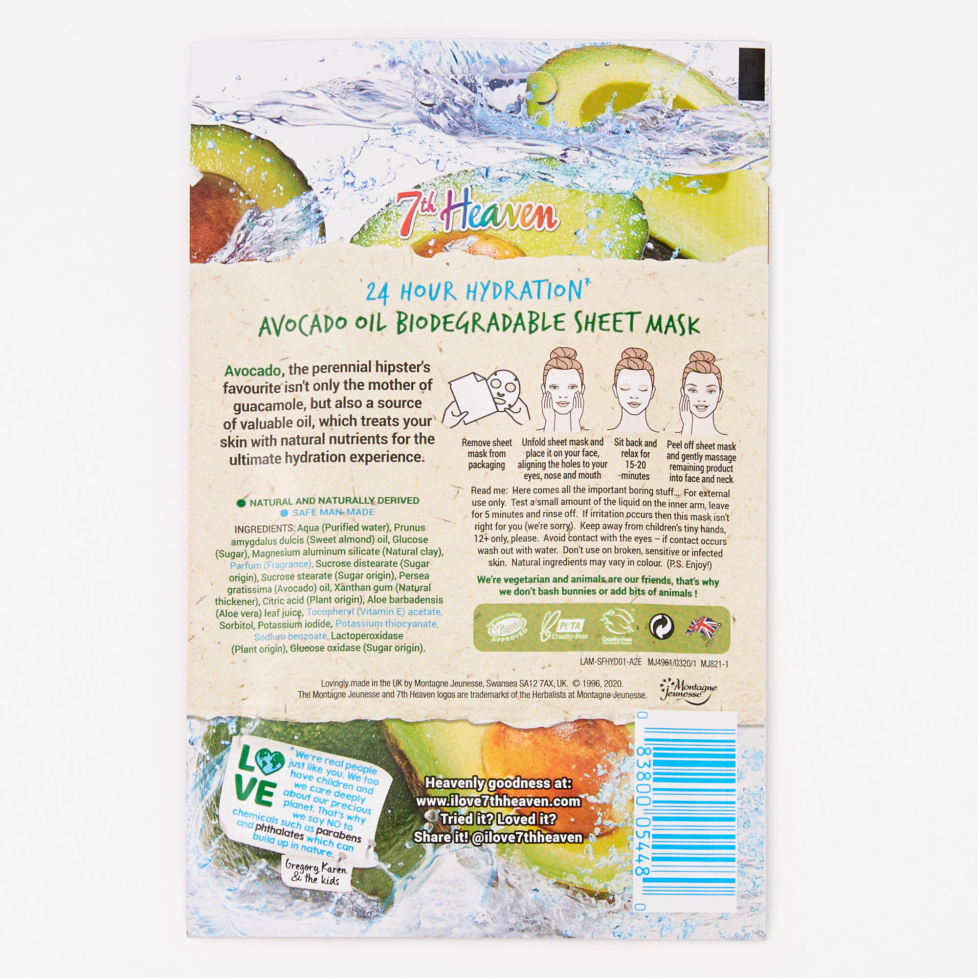 7th Heaven Superfood Avocado Oil Sheet Mask,