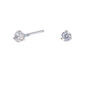 Sterling Silver Cubic Zirconia 2MM Round Martini Stud Earrings,