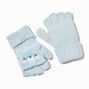 Claire&#39;s Club Blue Bear Convertible Gloves,