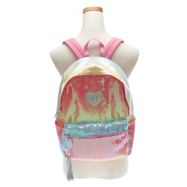 Rainbow Ombre Sequin Backpack,