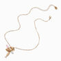 Gold-tone Fish Toggle Charm Pendant Necklace,