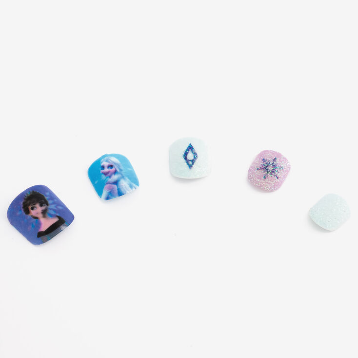 Faux ongles autocollants carr&eacute;s La Reine des Neiges&nbsp;2 &copy;Disney - Lot de 18,