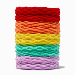 Claire&#39;s Club Rainbow Honeycomb Hair Ties - 10 Pack,