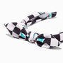 Floral Checkerboard Knotted Bow Headband,