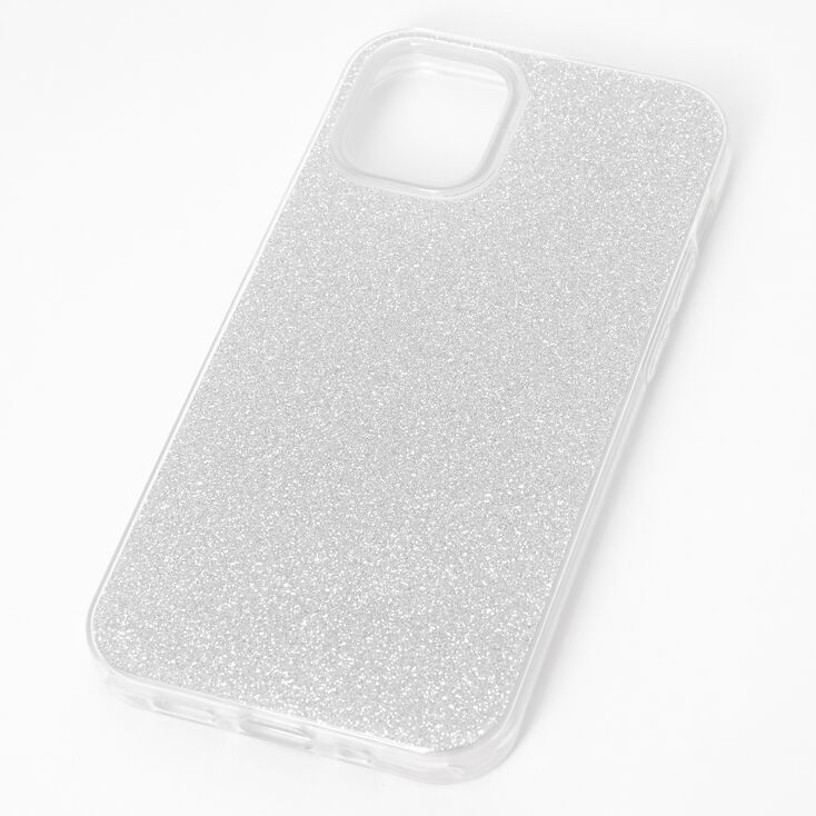 Claire's Coque de protection pour portable à paillettes couleur argentée - Compatible avec iPhone 12 Mini