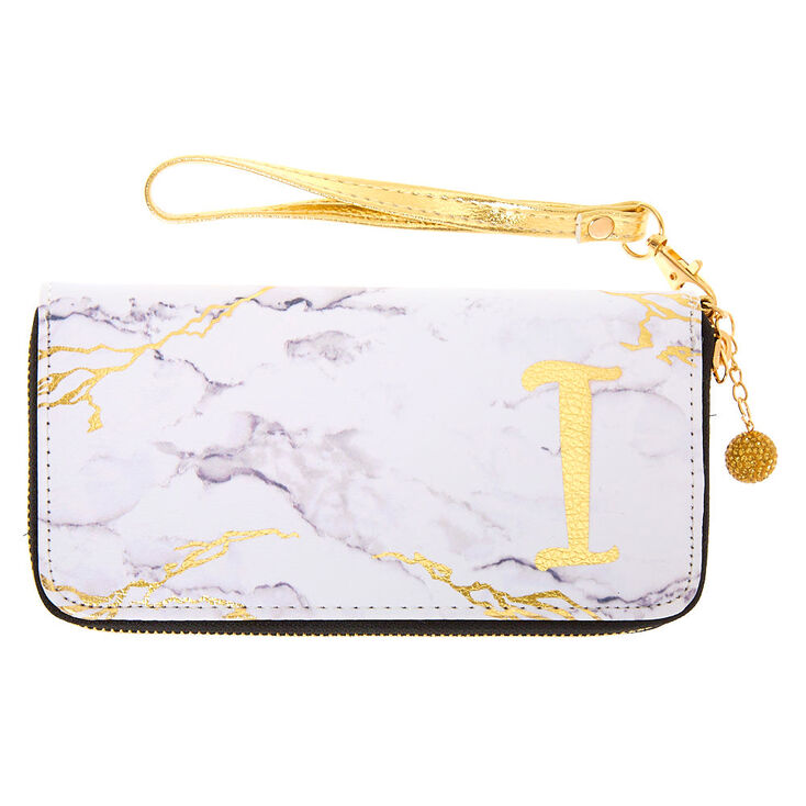 Claire's Pochette poignet couleur marbré à initiale - I