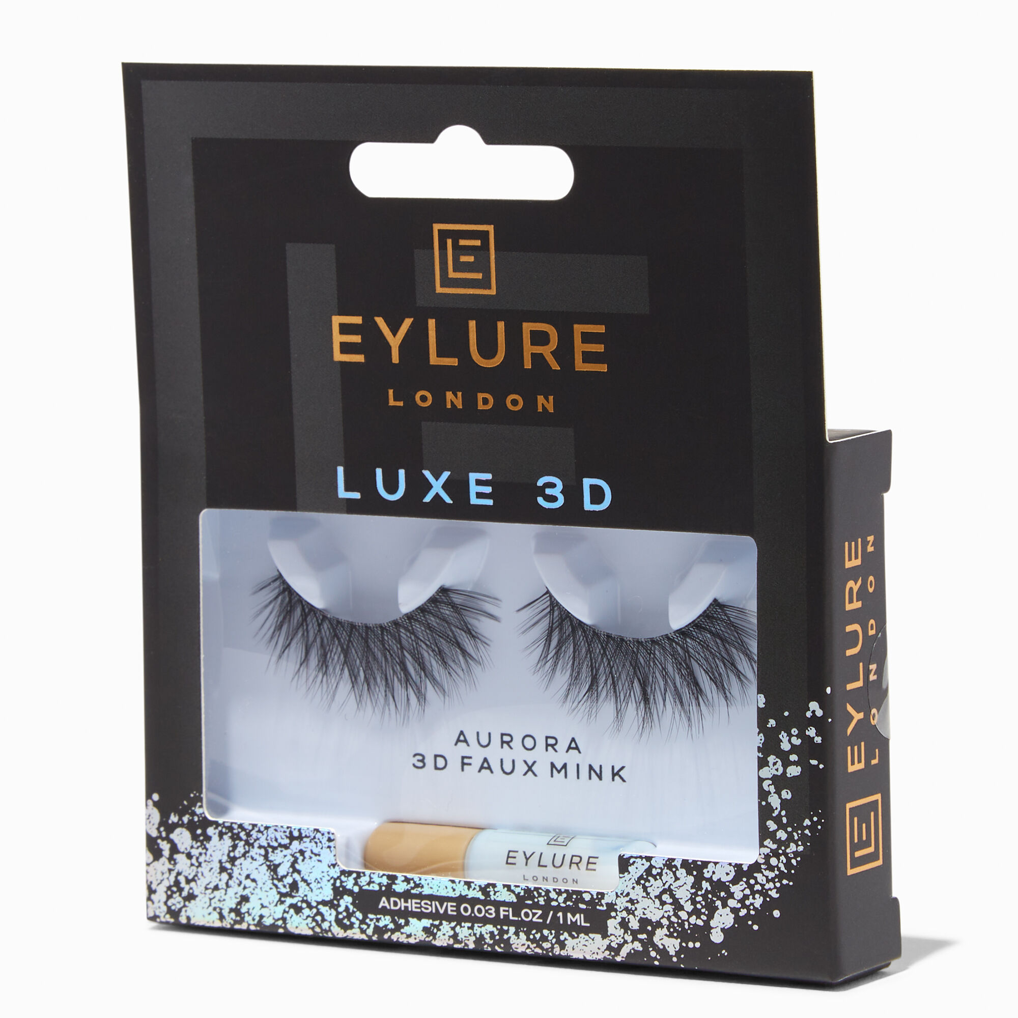View Claires Eylure Luxe 3D Faux Mink Eyelashes Aurora Black information