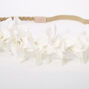Flower Petal Braided Headwrap - White,
