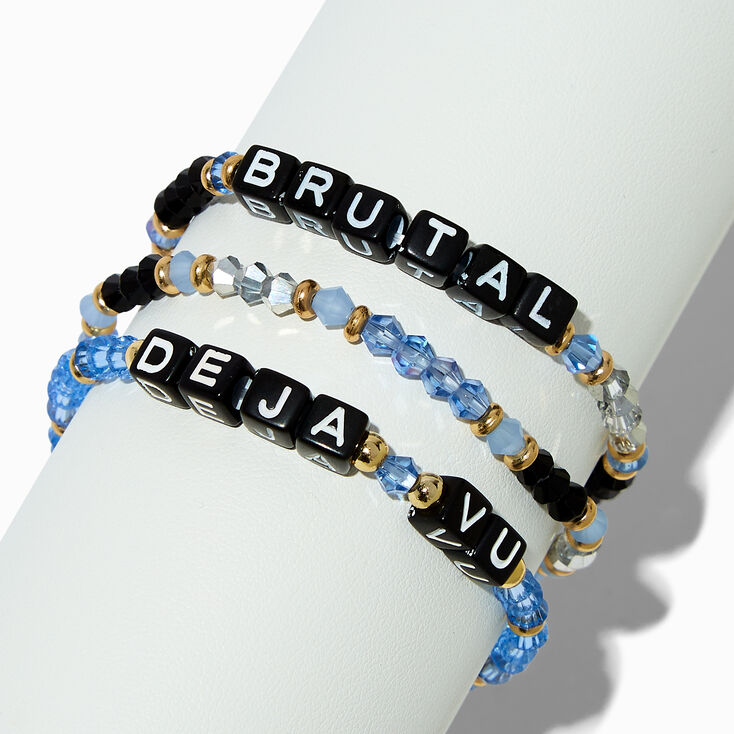 &quot;Deja Vu&quot; &amp; &quot;Brutal&quot; Beaded Stretch Bracelets - 3 Pack,