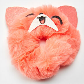 Medium Orange Faux Fur Corgi Hair Scrunchie,