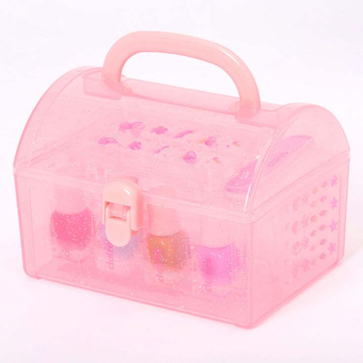 Claire&#39;s Club Springtime Nail Kit Treasure Chest - Pink,