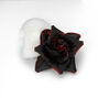Day Of The Dead Skull &amp; Rose Flower Hair Clip - Black,