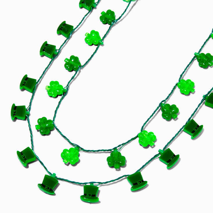 St. Patrick&#39;s Day Light Up Necklace Set - 2 Pack,