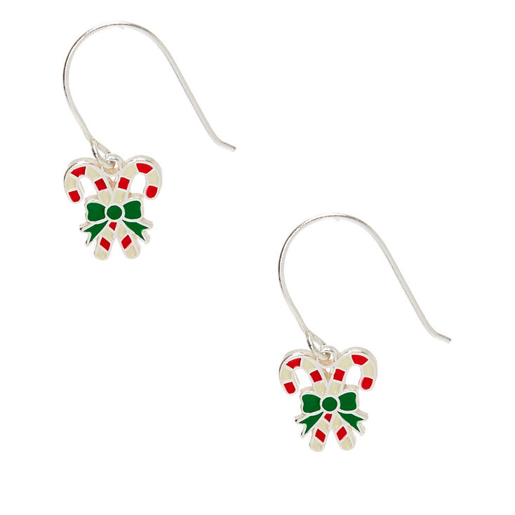 Claire's Clous d'oreille sucre d’orge 1,3 cm couleur argenté