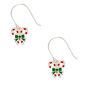 Sterling Silver 0.5&quot; Candy Cane Drop Earrings,