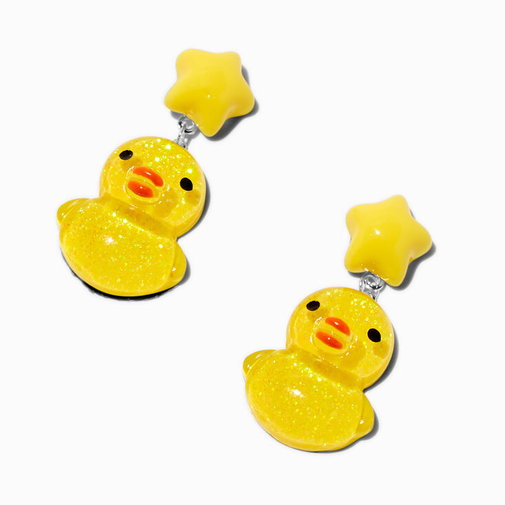 Pendantes canard en plastique bomb&eacute;,