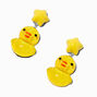 Pendantes canard en plastique bomb&eacute;,