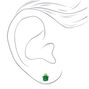Clous d&#39;oreilles tortue avec paillettes couleur argent&eacute;e - Vert,