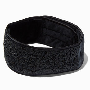 Black Mega Bling Headwrap,