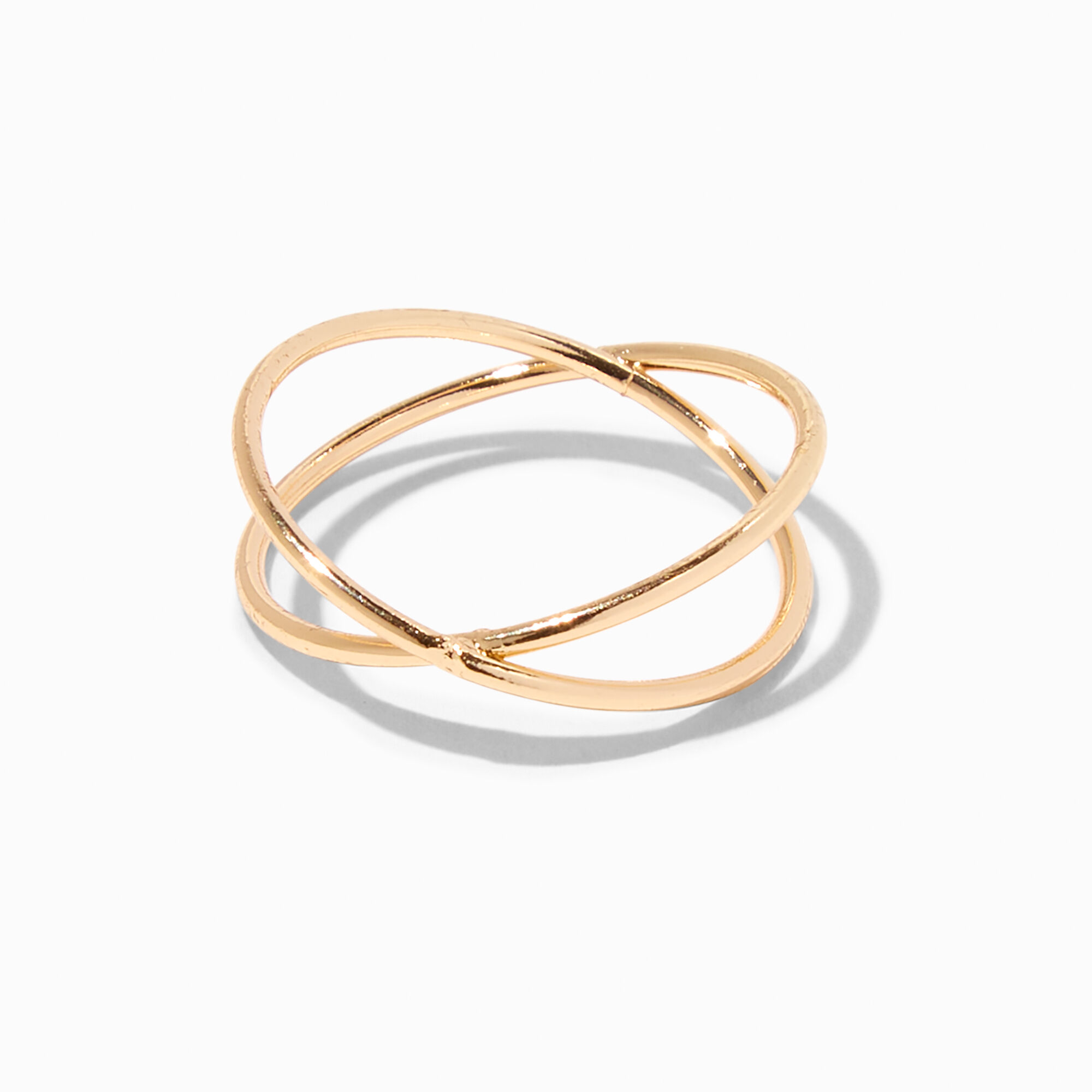 View Claires Tone Criss Cross Ring Gold information