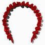 Claire&#39;s Club Red Satin Ruched Holiday Headband,