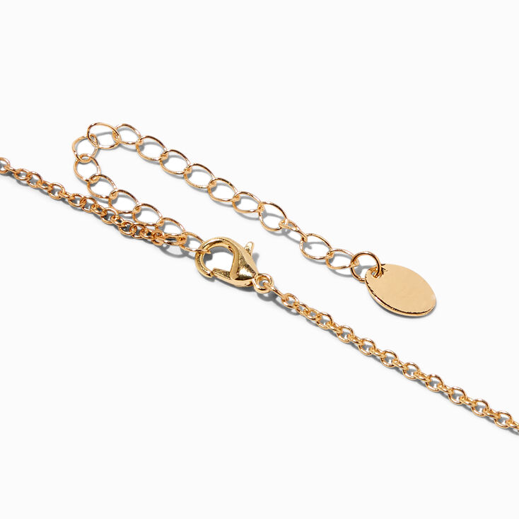 Gold O-Ring Yellow Tassel Pendant Necklace,