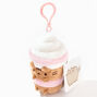 Porte-cl&eacute;s jouet en peluche caf&eacute; glac&eacute; de petite taille Pusheen&reg;,