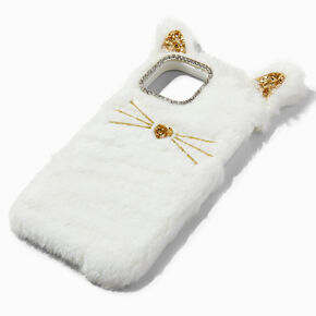 Furry White Kitty Cat Phone Case - Fits iPhone&reg; 12 Pro,