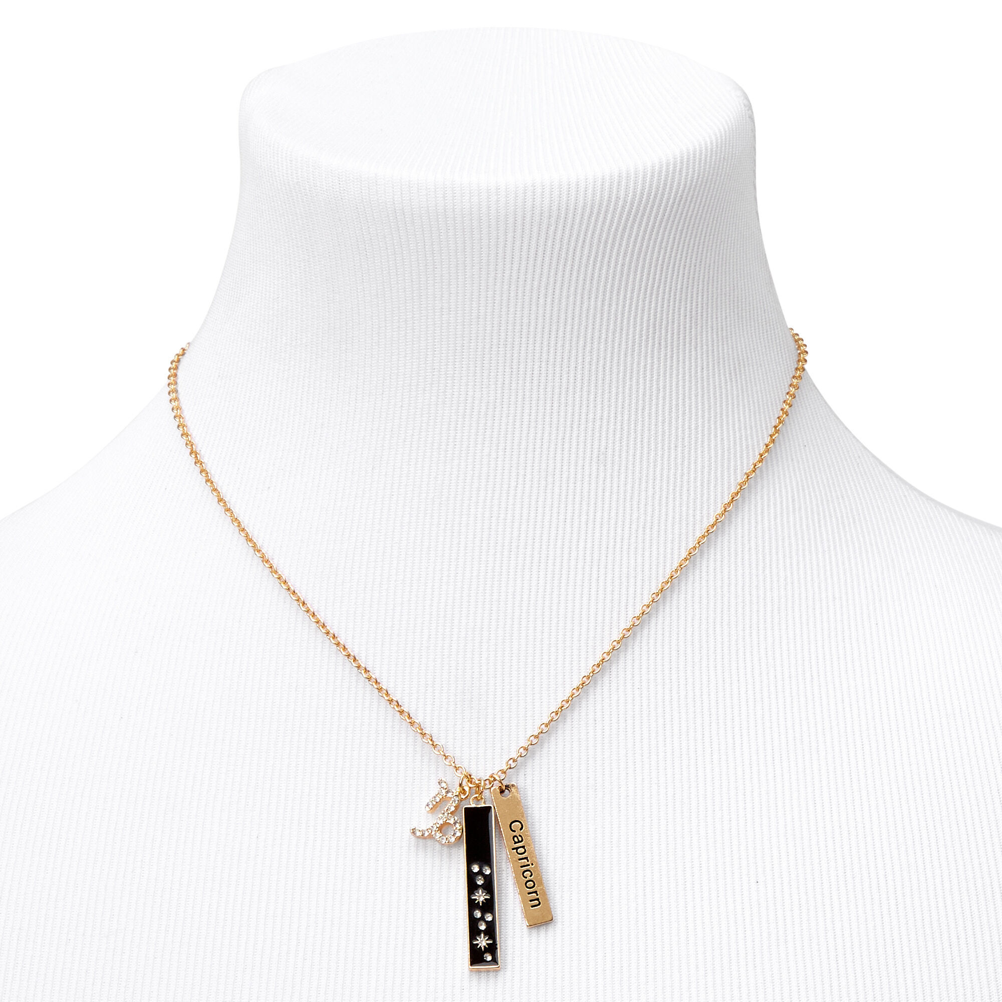 Gold Zodiac Symbol Pendant Charm Necklace,