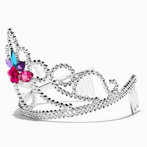 Claire&#39;s Club Silver Jeweled Crown,
