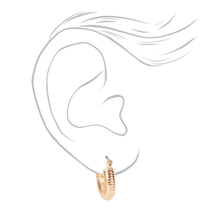 Gold 20MM Spiral Hoop Earrings,