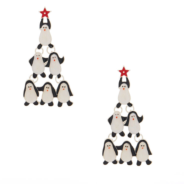 2&quot; Penguin Pyramid Drop Earrings,
