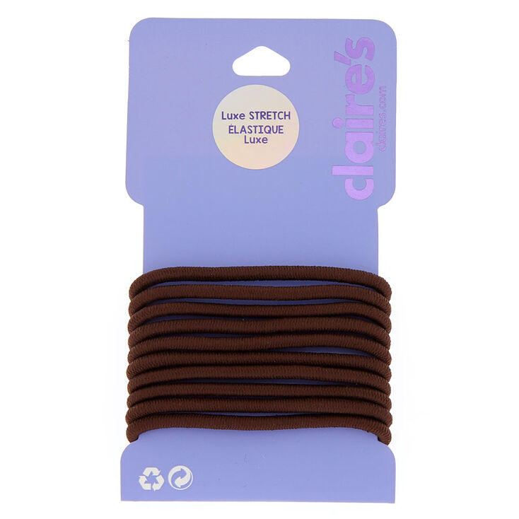 Luxe Hair Ties Brown 10 Pack Claire S
