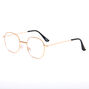 Gold Round Geometric Clear Lens Frames,