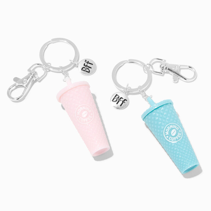 Coffee Tumbler Best Friends Keychains - 2 Pack,