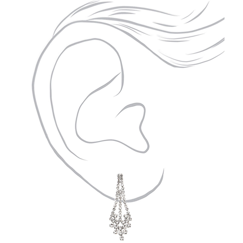 Silver Rhinestone Peacock Jewellry Set - 2 Pack,