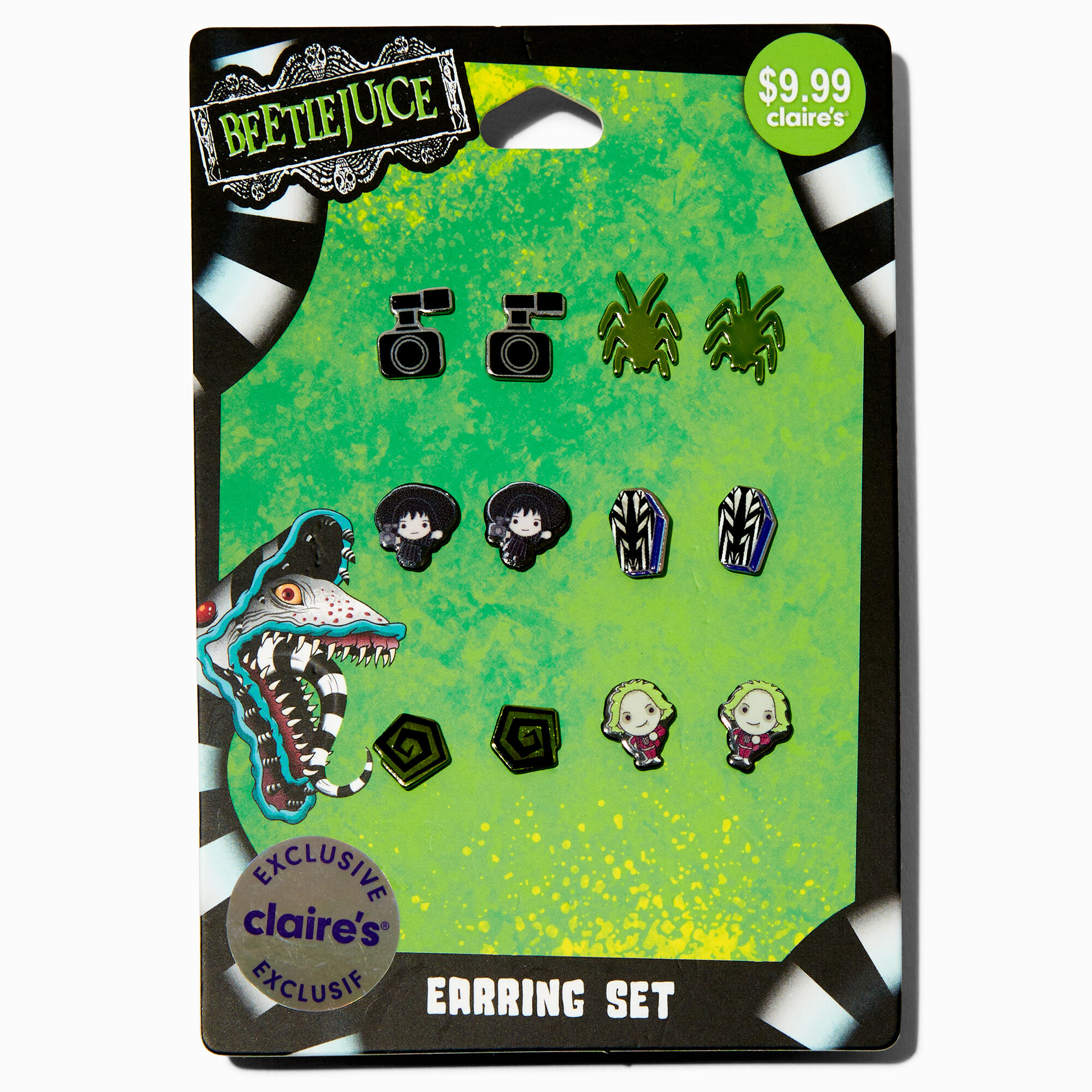 Claire's Clous d’oreilles Beetlejuice™ en exclusivité chez Claire's - Lot de 6