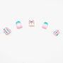 Faux ongles licorne Claire&#39;s&nbsp;Club - Arc-en-ciel, lot de 10,