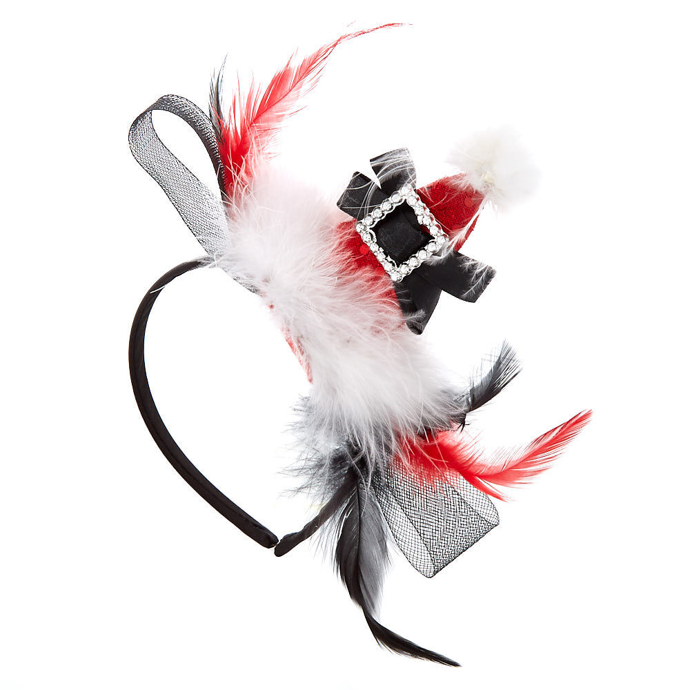 Serre-tête avec mini bonnet de Père Noël,