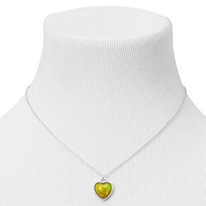 Silver Mood Heart Pendant Necklace,