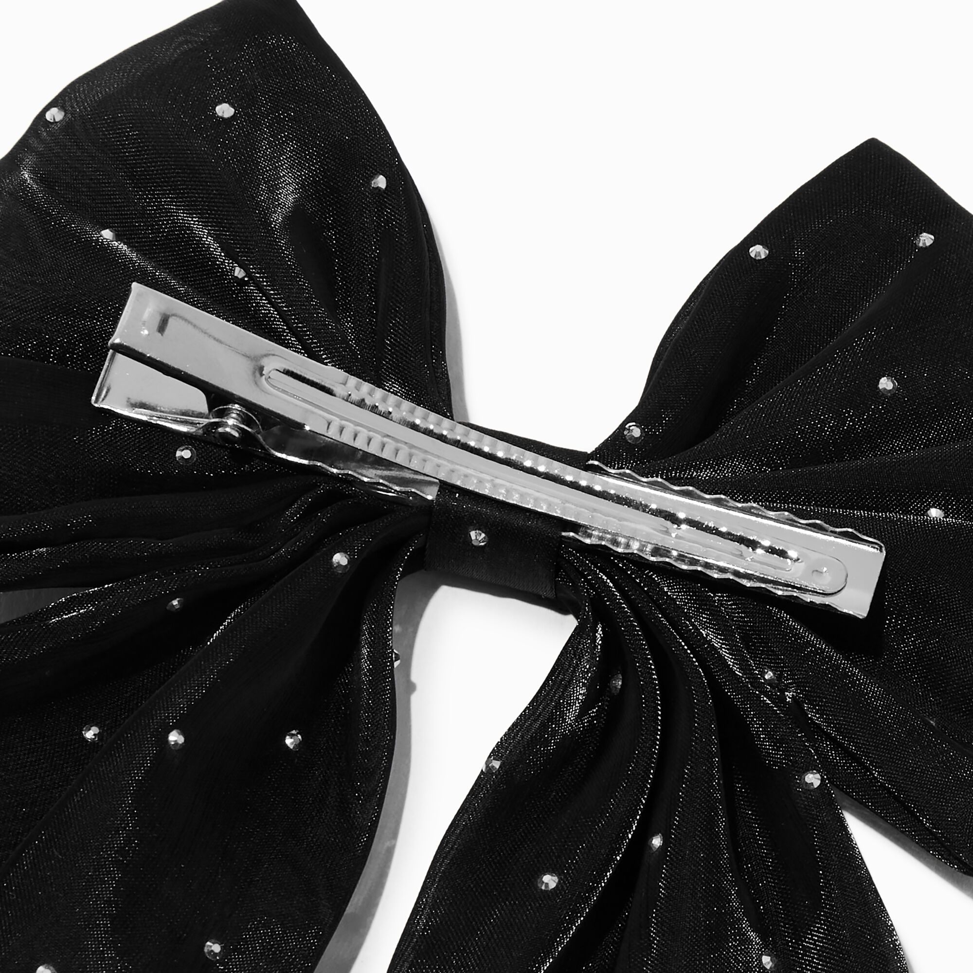 Barrette à nœud noir avec strass pour les fêtes Claire's Club,