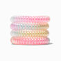 Pastel Iridescent Spiral Hair Ties - 4 Pack,