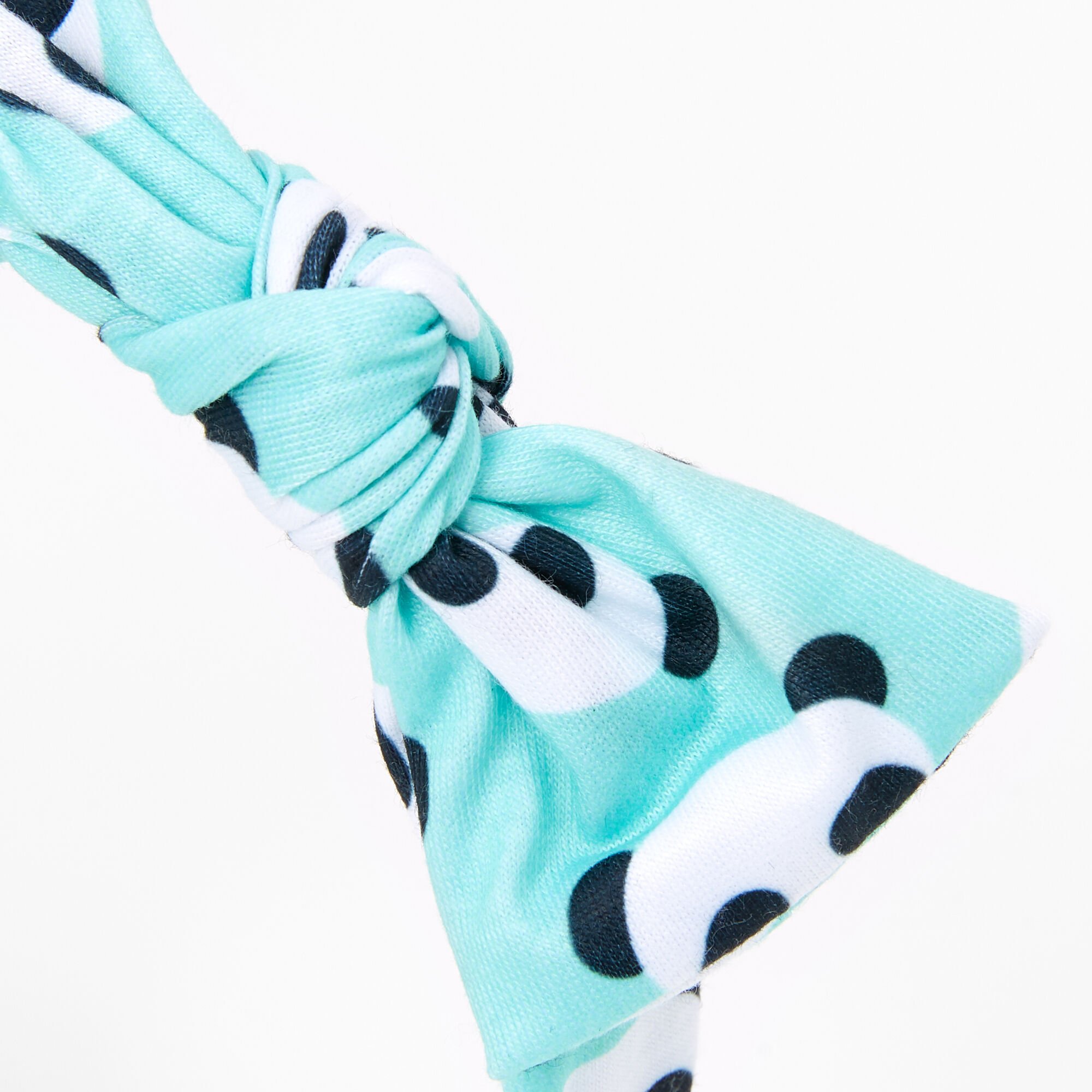 Claire's Club Panda Print Bow Headband - Mint,