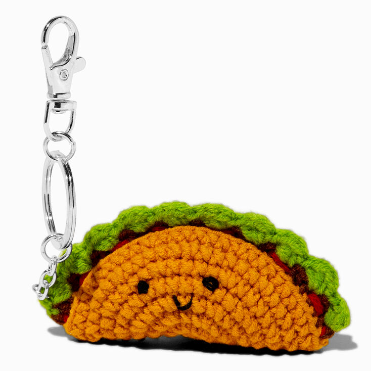 Taco Crocheted Keychain,