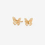 18ct Gold Plated Butterfly Stud Earrings,