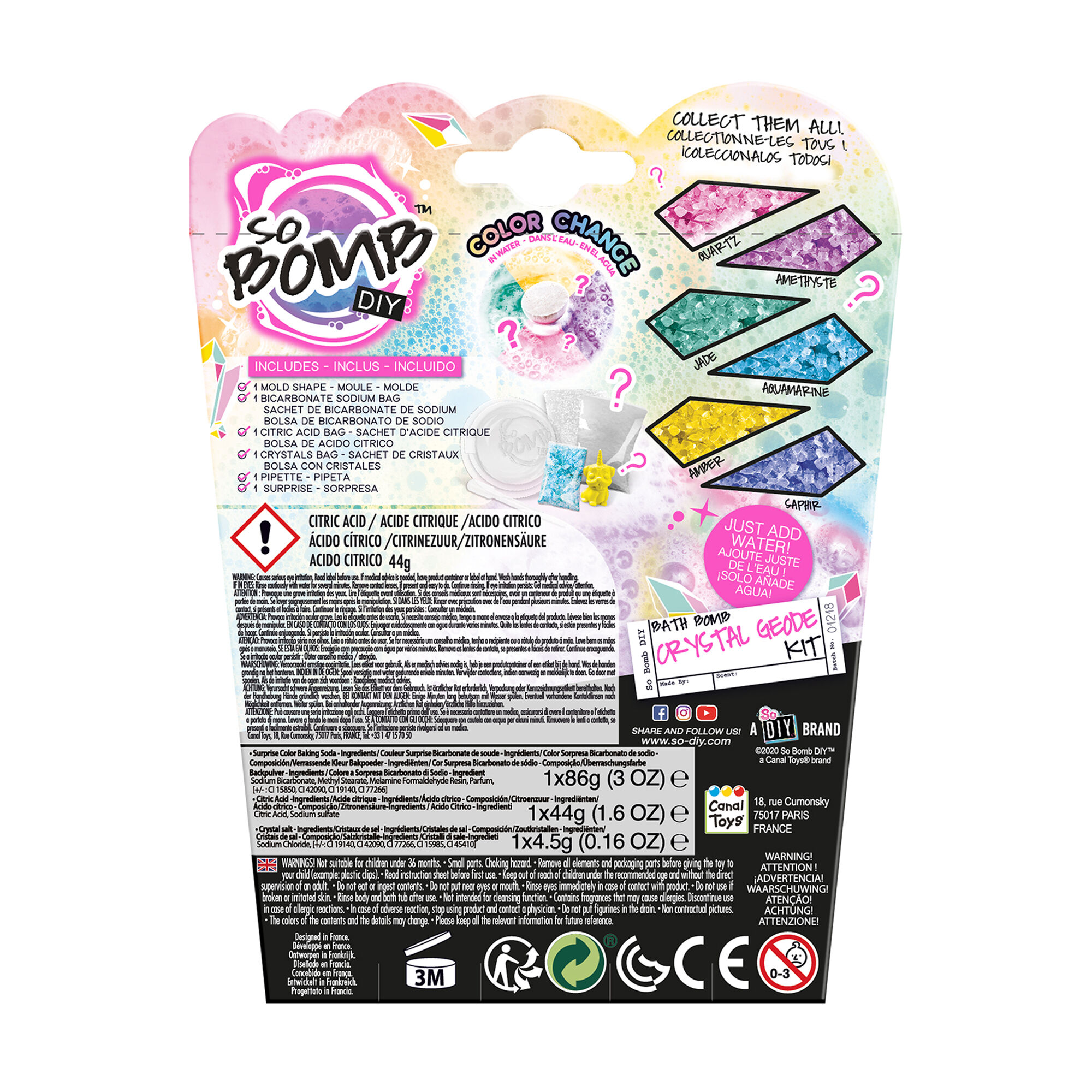 So Bomb DIY™ Bath Bomb Crystal Geode Kit – Styles May Vary,