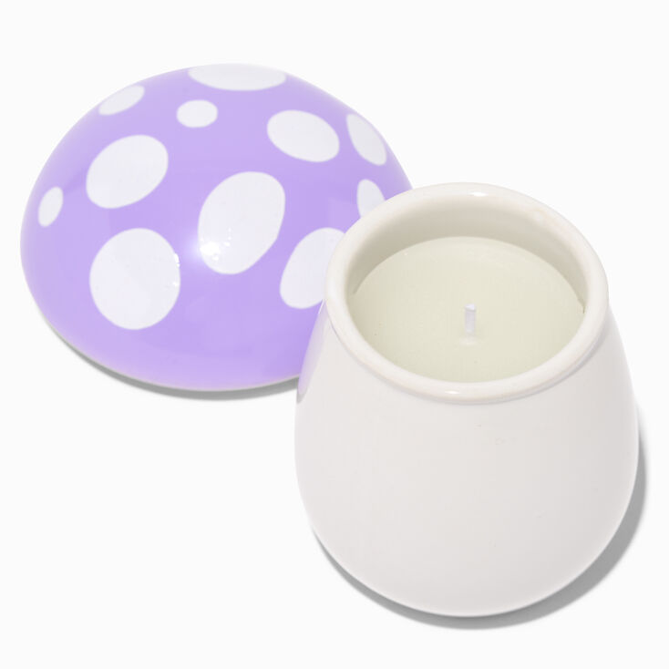 Purple Mushroom Ceramic Candle Jar,